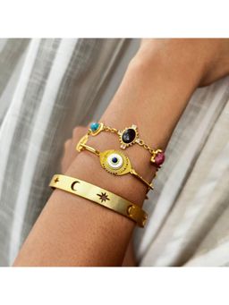ZARIIN - No Bad Vibes Stack (Set Of 3 Bracelets)