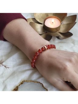 ZARIIN - Carnelian Bead Bracelet For Passion And Creativity