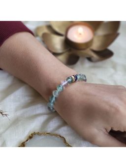 ZARIIN - Fluorite Bead Bracelet For Clarity And Focus