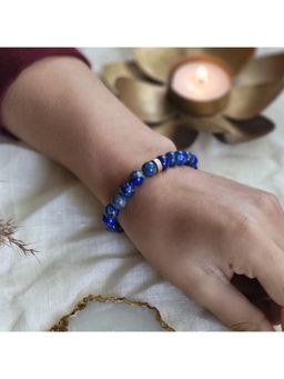 ZARIIN - Lapis Lazuli Bead Bracelet For Intuition And Wisdom
