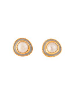 ZARIIN - Cloud Of Pearl Stud Earrings