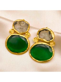 ZARIIN - Wear Pray Love Green Amethyst Green Quartz Earrings