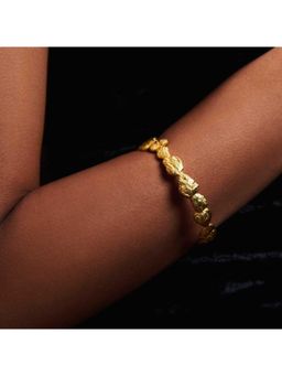 ZARIIN - Gold Nuggets Goldtone Bangle