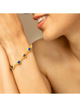 ZARIIN - Amethyst And Lapis Lazuli Bracelet