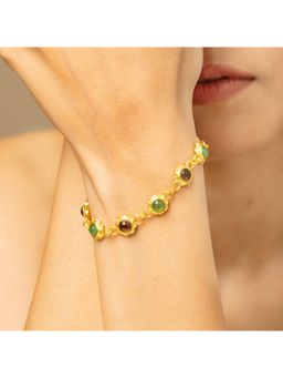 ZARIIN - Green Aventurine And Smoky Topaz Bracelet