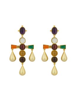 ZARIIN - Colour Pop Navratna Earrings