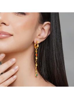 ZARIIN - Power Chain Navratan Earrings