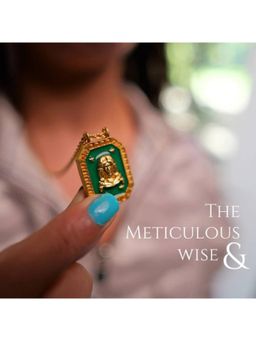 ZARIIN - Virgo Zodiac Tablet Reversible Necklace With Lapis Lazuli