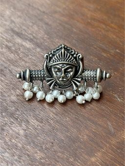 The Chikan Label - Elegant Brass Mix Pearl Work Ring - Handmade Everyday Wear