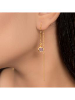 ZARIIN - Drop Of Amethyst Earrings
