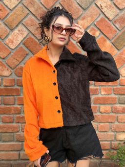 Tandul - Multi-Color Full Sleeves Colorblock Collar Neck Jacket
