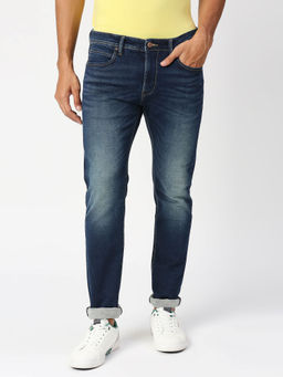 Pepe Jeans - Straight Vapour Slim Fit Low Waist Jeans Navy Blue