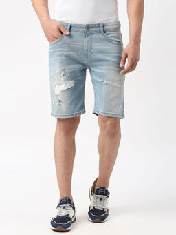 Pepe Jeans - Chinox Regular Fit Mid Waist Shorts Blue