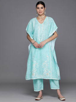 Libas - Women Kaftan and Trousers Blue (Set of 2)