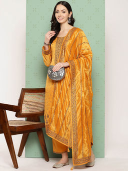 Libas - Women Kurta and Trousers with Dupatta Yellow (Set of 3)