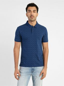 Levi's - Men Blue Printed Polo T-Shirt