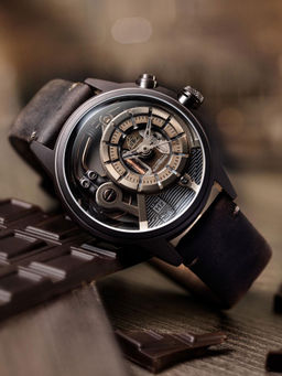 THE ELECTRICIANZ - Zz-A4C 02 Steels 5 Led Nightlight Inhouse Electric Module Watch for Men (M)