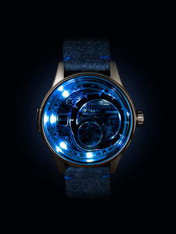 THE ELECTRICIANZ - Hybrid E-Blue Automatic 5 Led Blue Round Dial Mens Watch - Zz-B1C 03-Cnb (M)
