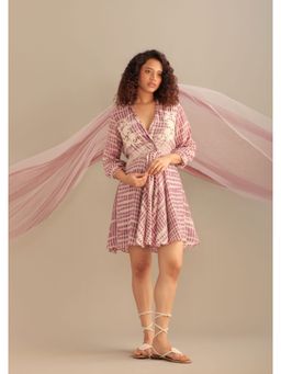 Myoho - Lavender Printed Wrapped Dress