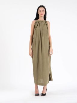 Le Concept - Celeste Olive Linen Maxi Dress