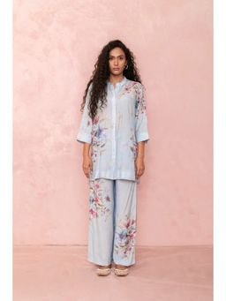LABEL NAARITI - Nysa Blue Shirt with Pant