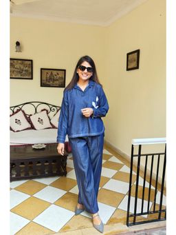 Pink Tree - Blue Denim Top with Pant