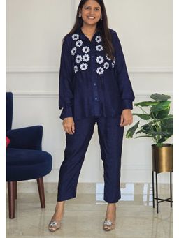 Pink Tree - Blue Cotton Top with Pant