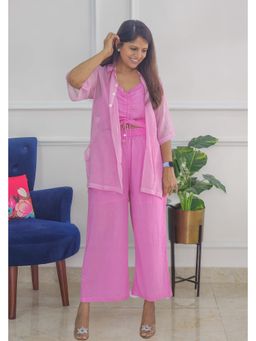 Pink Tree - Pink Doriya Bustier with Pant with Jacket