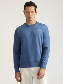 GANT - Blue Solid Pullover Style Sweatshirt