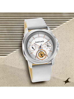 Fastrack - Exuberant 3283SL01 White Dial Multifunction Analog Watch for Men