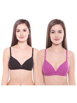 Bodycare - Pack Of 2 Lightly Padded T-Shirt Bra - Multi Color