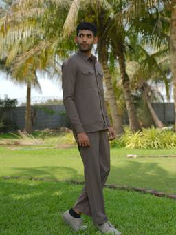 HILO DESIGN - Azure Brown 4-Way Stretch Co-Ord Set