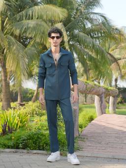 HILO DESIGN - Strukt - Deep Teal 4-Way Stretch Co-Ord Set