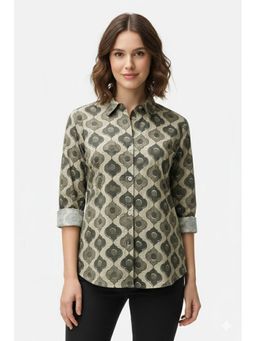 JAIMINI - Women Cotton Printed Collar Neck Full Sleeves Shirt