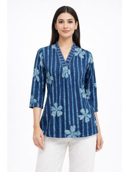 JAIMINI - Women Cotton Printed V-Neck Short Kurti