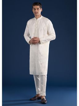 KALKI FASHION - Cream Minimal Mirror Kurta & Pant