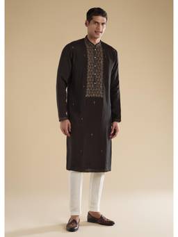 KALKI FASHION - Black Festive Kurta & Pant