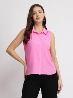FableStreet - Sleeveless Shirt - Pink