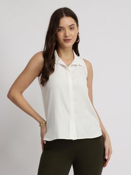 FableStreet - Sleeveless Top - White