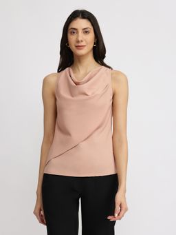 FableStreet - Cowl Neck Top - Pink