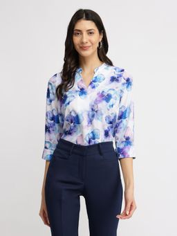 FableStreet - Floral Top - Blue