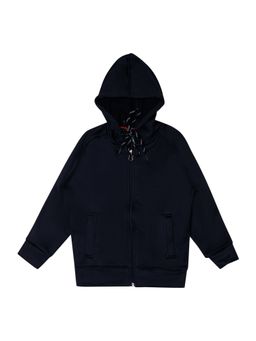 Bodycare - Blue Full Sleeves Hooded Solid Hoodies