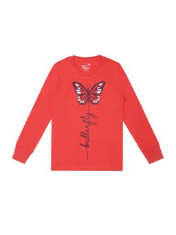 Bodycare - Red Round Neck Full Sleeves Printed Sweatshirt