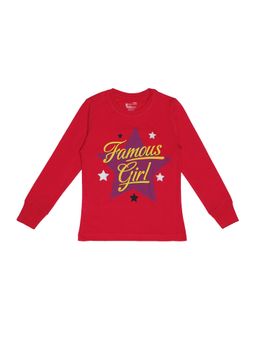 Bodycare - Red Round Neck Full Sleeves Printed Sweatshirt