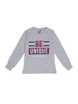 Bodycare - Grey Round Neck Full Sleeves Printed Sweatshirt