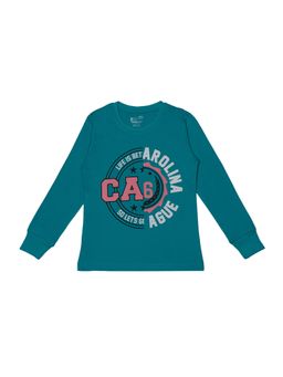 Bodycare - Teal Round Neck Full Sleeves Printed Sweatshirt