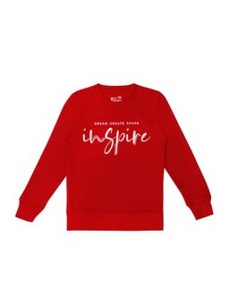 Bodycare - Red Round Neck Full Sleeves Printed Sweat Shirt