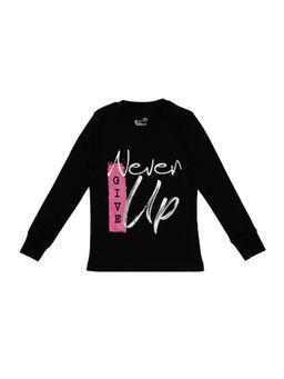 Bodycare - Black Round Neck Full Sleeves Printed Sweatshirt