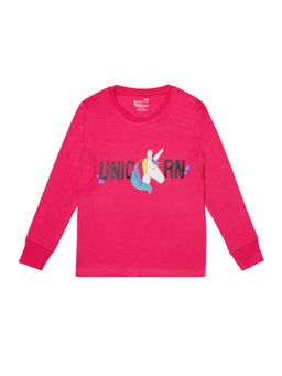Bodycare - Pink Round Neck Full Sleeves Printed Sweatshirt