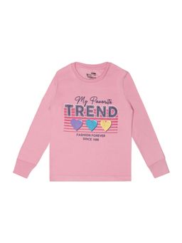 Bodycare - Pink Round Neck Full Sleeves Printed Sweatshirt